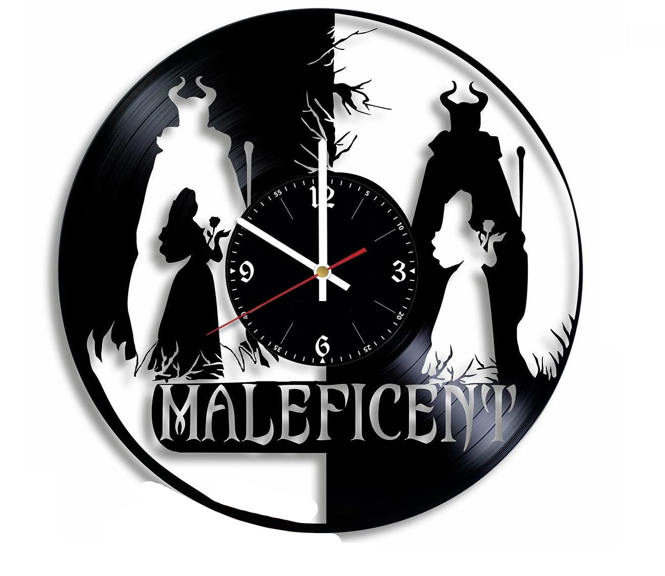 Часы настенные Малефисента 2059 из виниловой пластинки
