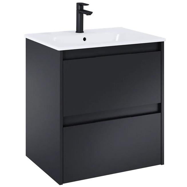 Тумба с умывальником подвесная ROCA Alpine A852012532 60x61x46 см Черный (227668)