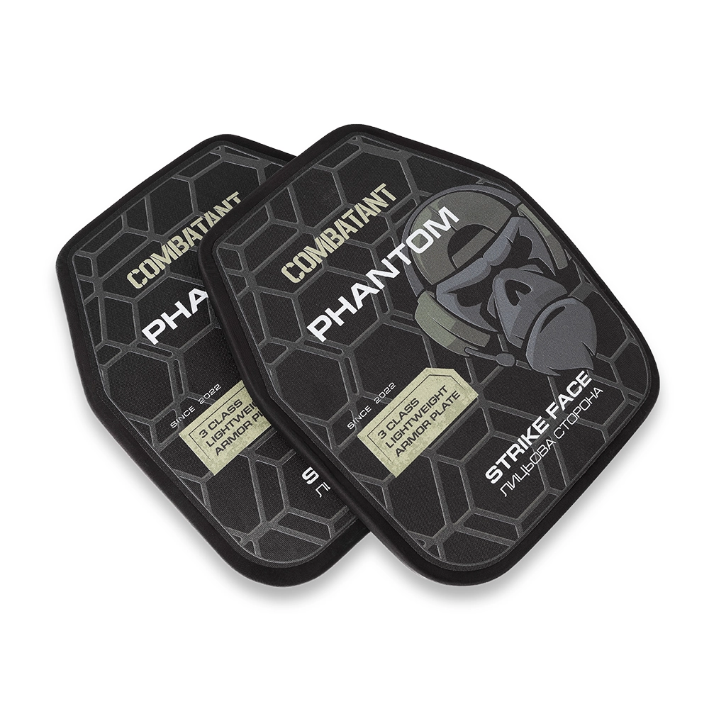 Бронеплита полиэтиленовая Combatant 3 класса ГОСТ Ultra-lightweight 1,05 кг р. 25 на 30 см 2 шт. Черный