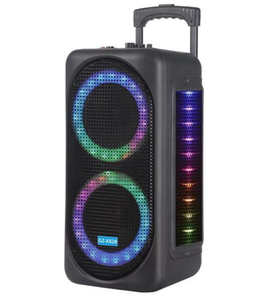 Портативна акустична система Winso GZ-X828 з мікрофоном та пультом 2х8" 30 W (beaf3688)