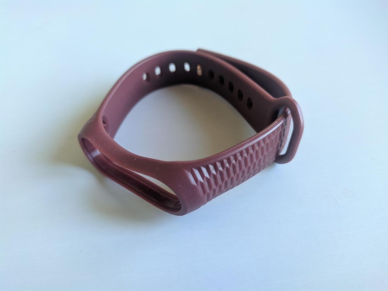 Ремешок для смарт-часов Xiaomi Mi Band 4/3 MiJobs Aurora силиконовый Темно-красный (1990P)