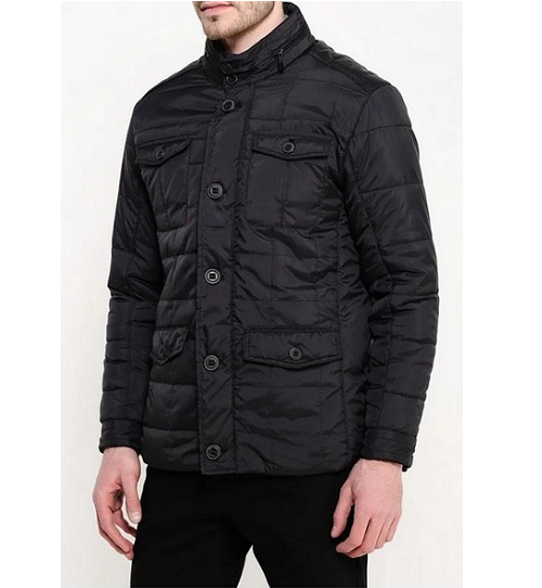 ᐉ Куртка мужская демисезонная Oodji S/182 Черный