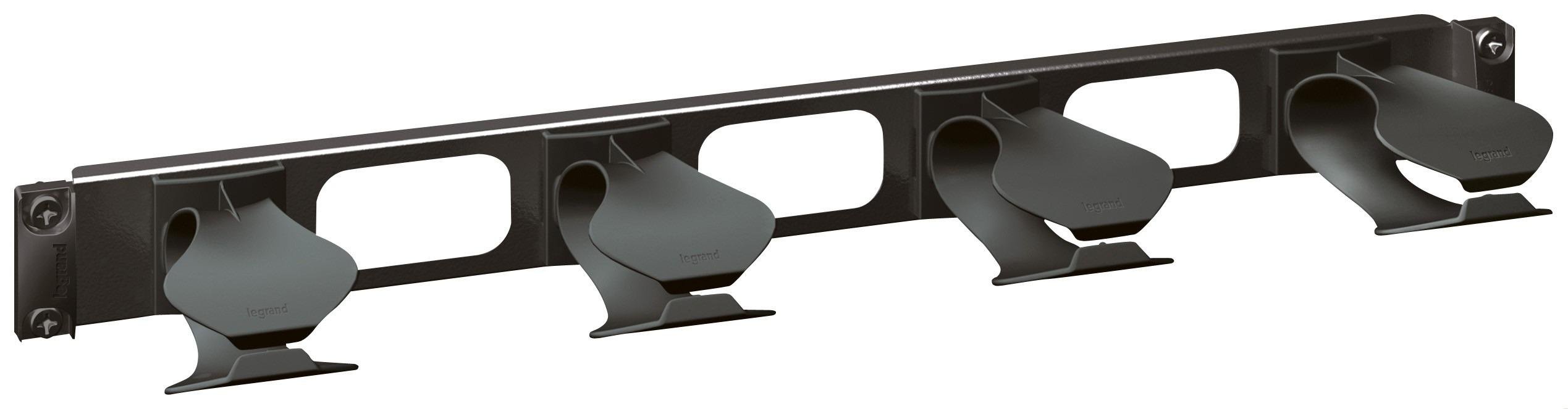 Кабельный организатор Legrand с пластиковыми кольцами 1U LCS2 482 мм Черный (046522)