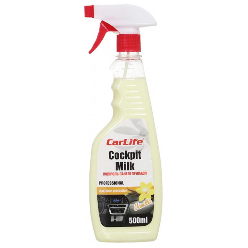 Поліроль для панелі приладів Carlife Cockpit Milk Ваніль 500 мл (CF535)