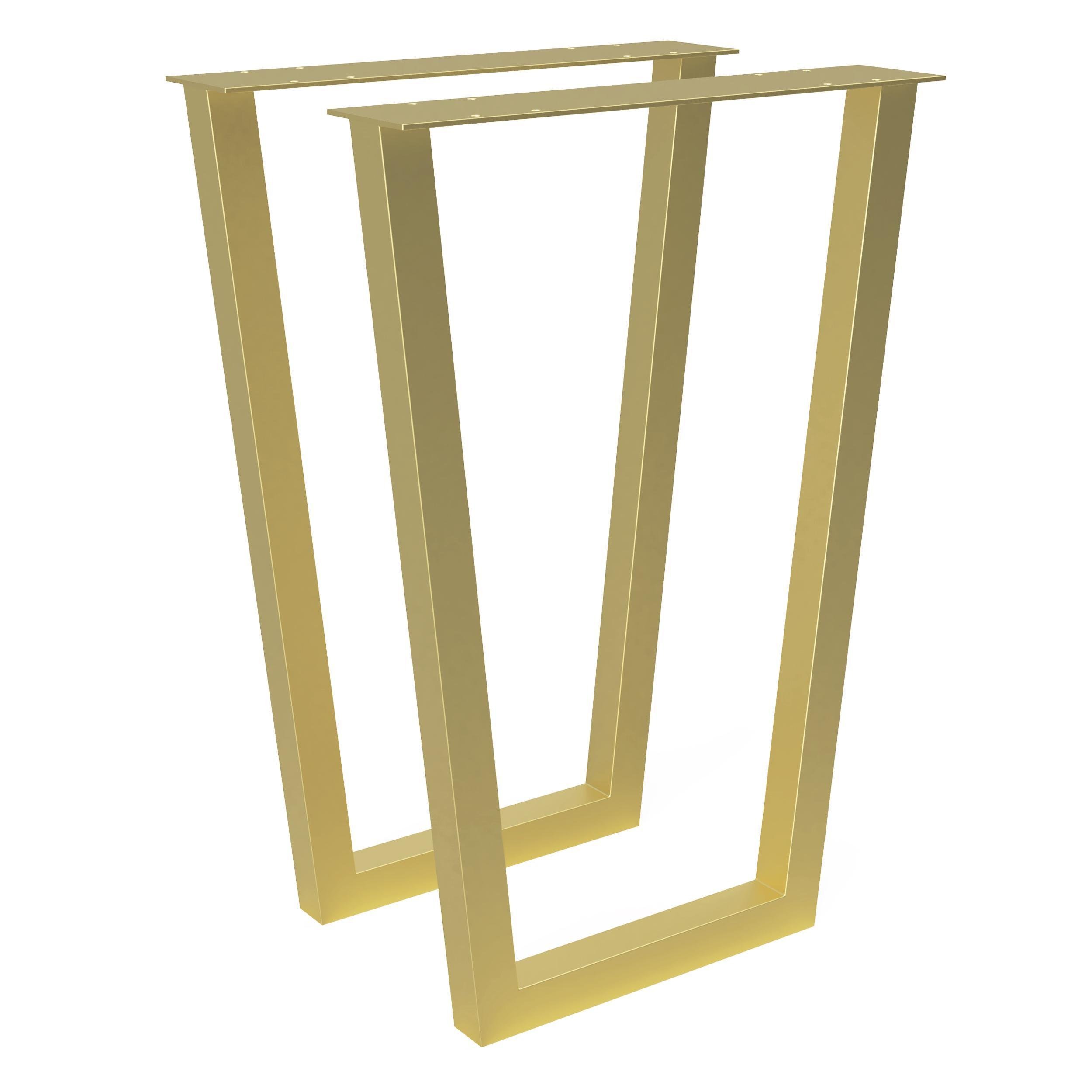 Комплект опор для столу з металу 500х100 мм H 730 мм 2 шт. Золотий (1053) Комплект опор для столу з металу 500х100 мм H 730 мм 2 шт. Золотий (1053)
