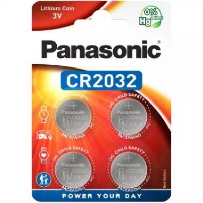 Батарейка литиевая Panasonic CR2032 3V блистер 4 шт.