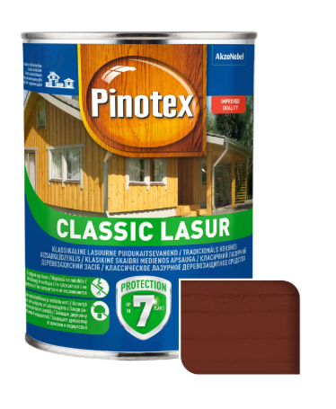 Средство деревозащитное Красное дерево Pinotex Classic Lasur 1 л (5302282)