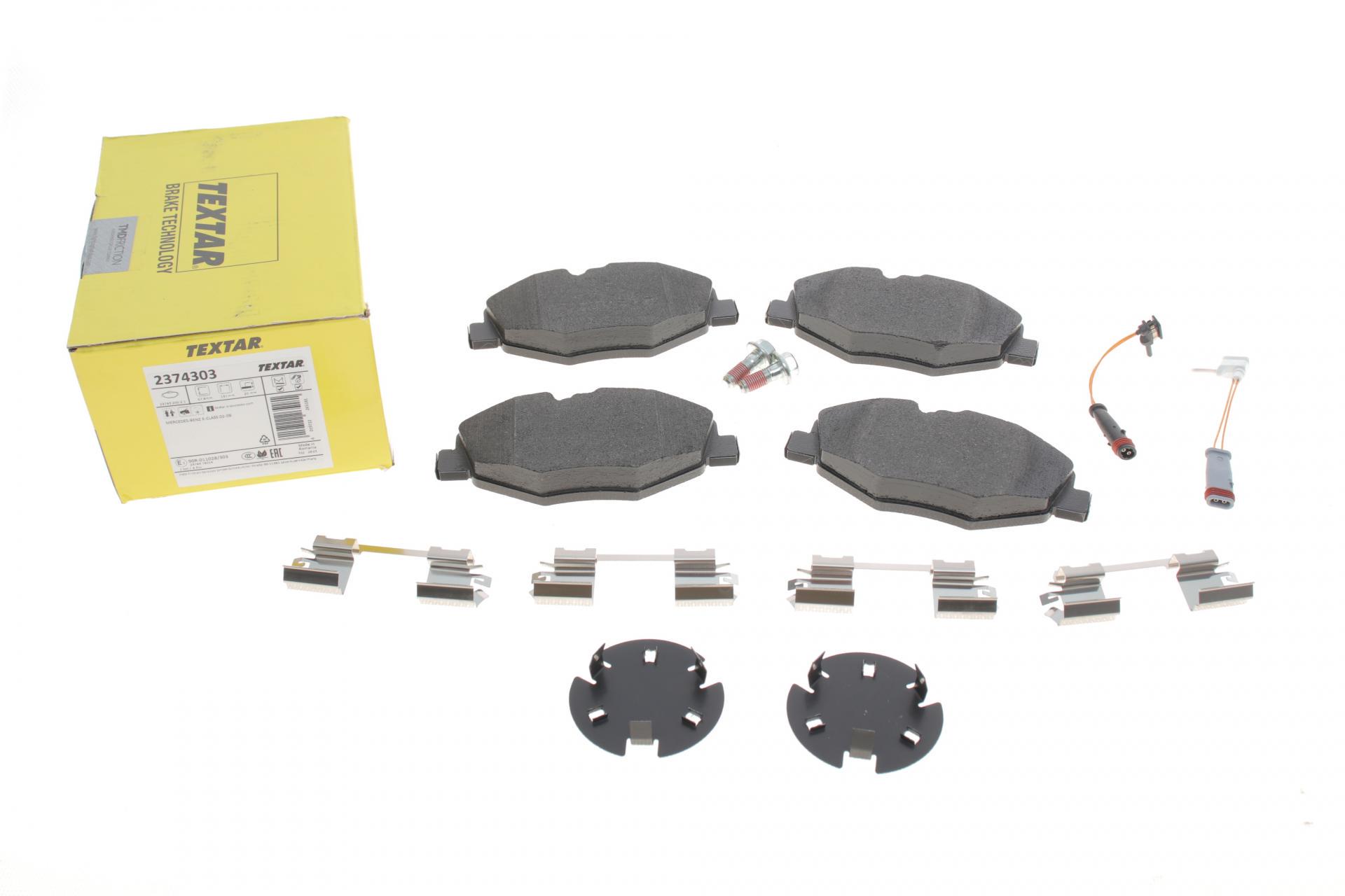 Колодки тормозные передние TEXTAR для MB E-class W211 02-09 Bosch Q+ с датчиками (2374303)
