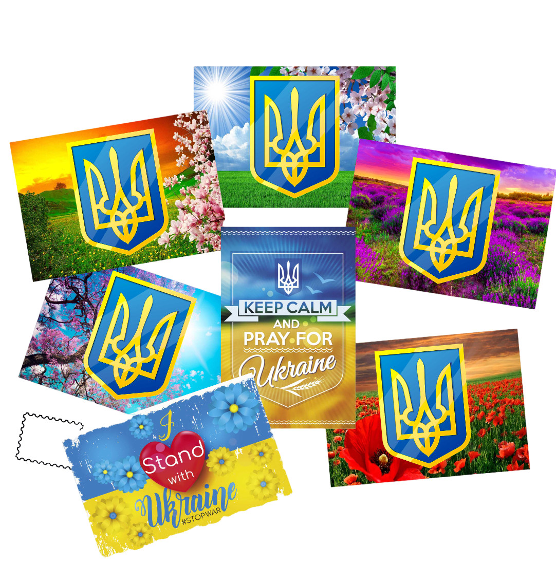Открытки Apriori Postcards Природа/Герб Украины 10x15 см 8 шт. (UA850)