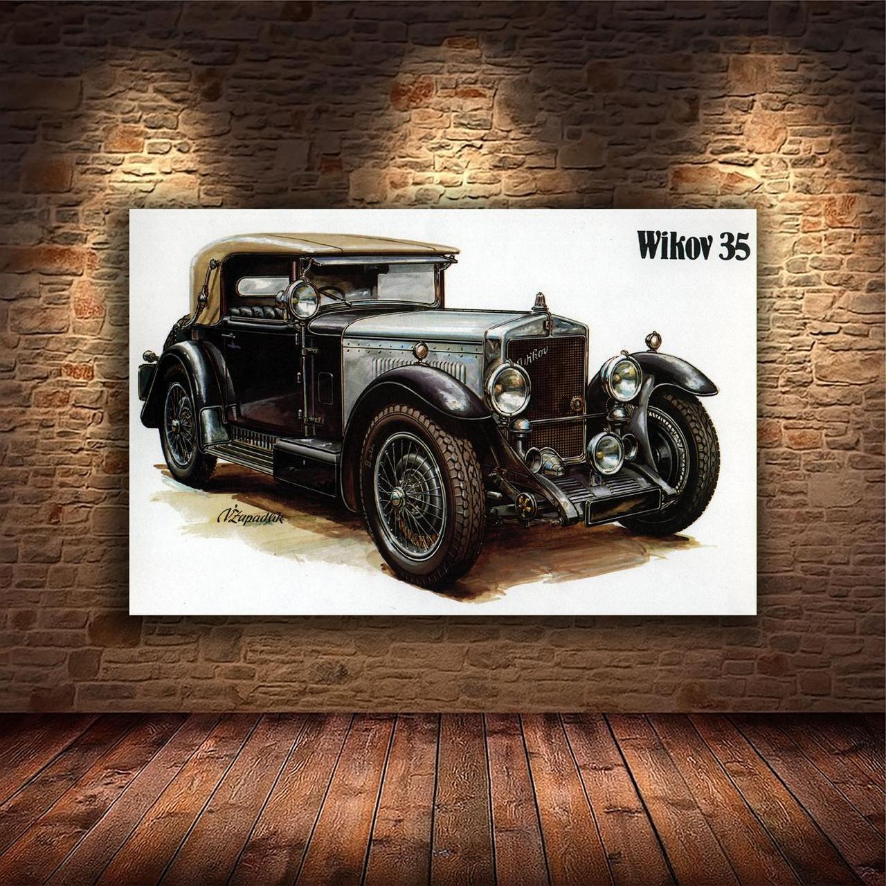 Картина на холсте Ретро автомобиль 35х55 см (M127)