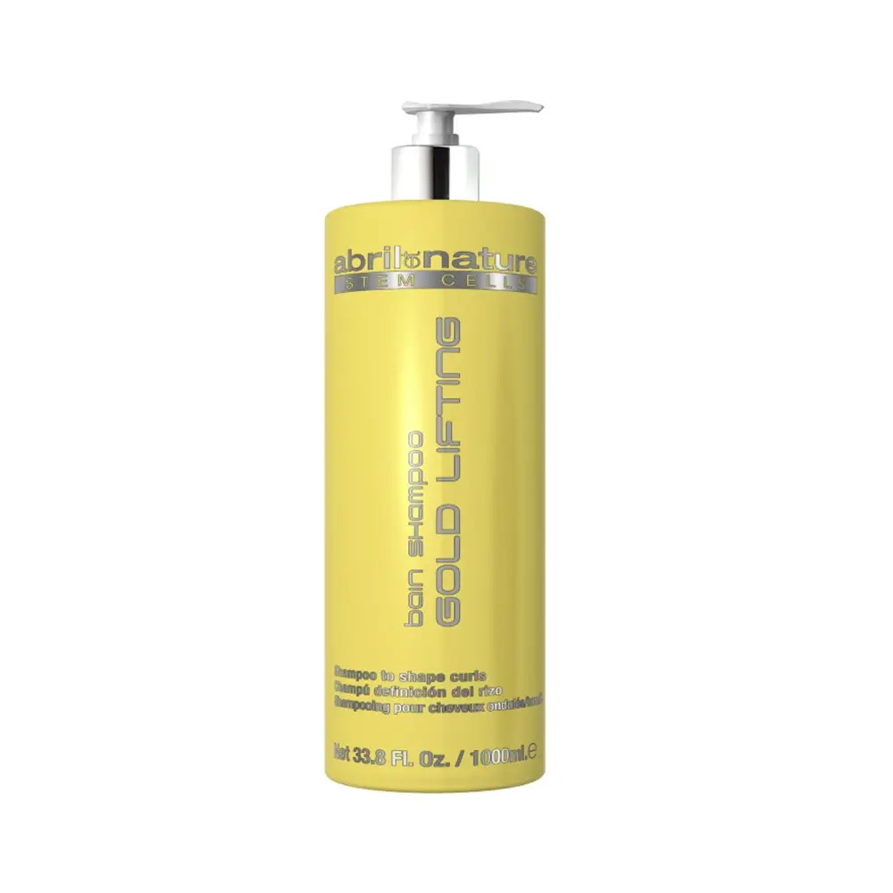 Шампунь для в'юнкого волосся Abril et Nature Stem Cells Gold Lifting Bain Shampoo 1000 мл Шампунь для в'юнкого волосся Abril et Nature Stem Cells Gold Lifting Bain Shampoo 1000 мл