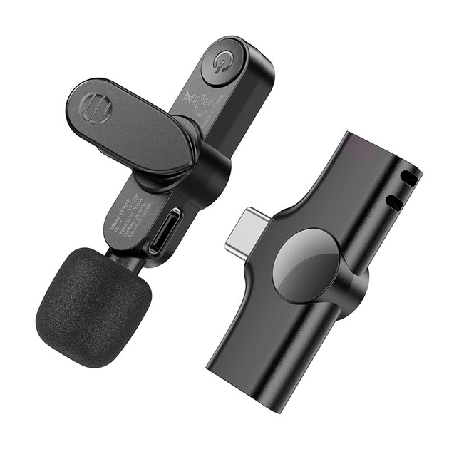 Мікрофонна система бездротова Borofone BFK12 Trophy lavalier iPhone/Type-C 2в1 (2502367062)