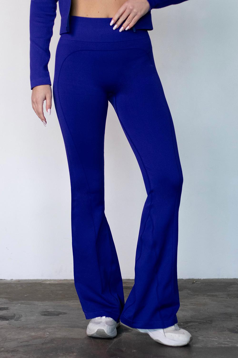 Легінси жіночі кльош Giulia Flexing leggins Sculpt Flare YZ168 з push-up S Navy-navy blue