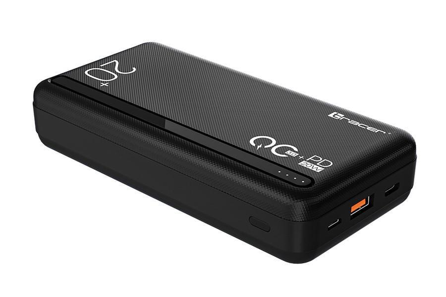 Повербанк Tracer QC3.0 PD20W 20000 мАч Black (PD20WBlack)