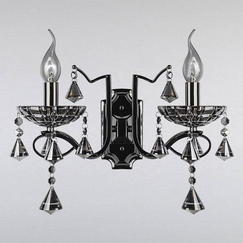 Бра настінне Light House LS-10681-2 Свічки на дві лампи Чорний хром