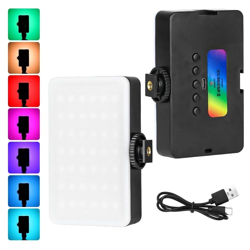 Лампа накамерна LEDRIAS AY-96JSSR RGB з акумулятором 8W (3_06662) - фото 2 Лампа накамерна LEDRIAS AY-96JSSR RGB з акумулятором 8W (3_06662) - фото 2