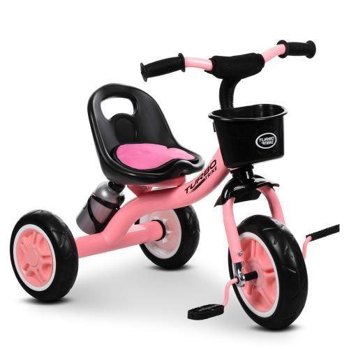 Велосипед детский трехколесный Turbotrike M 3197-M-1 с корзинкой/колеса EVA Нежно-розовый (38550987)