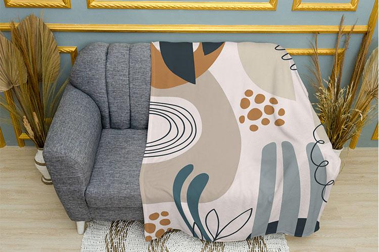 Плед PromoZP Абстрактні фігури плюш одношаровий 135х150 см (102360-3)