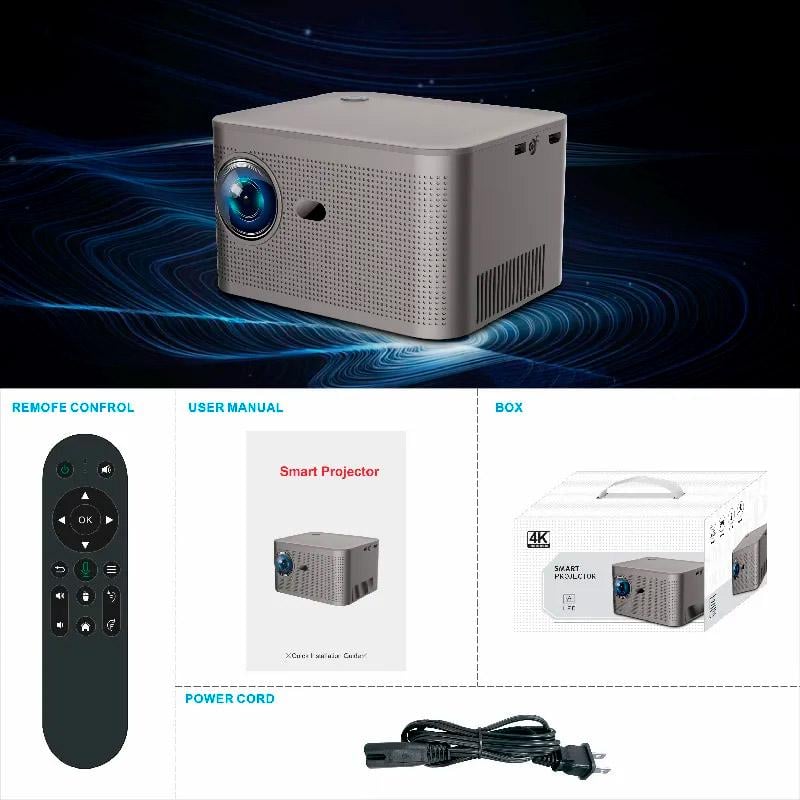 Проектор H96 MAX HY350 Сірий (28745941) - фото 5