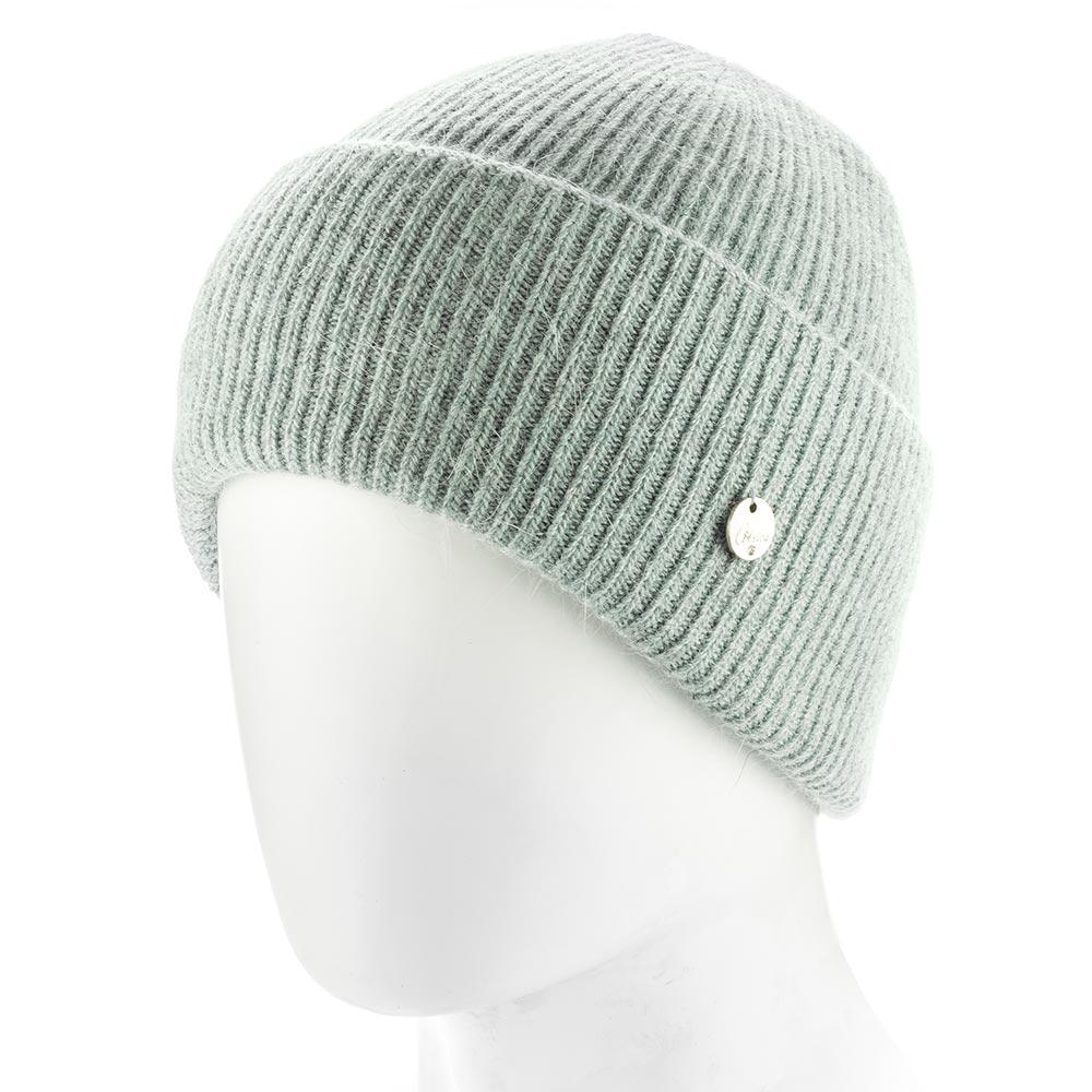 Шапка женская ангоровая зимняя Atrics WH894 в мелкий рубчик с двойным отворотом утепленная флисом Мятный - фото 1 Шапка женская ангоровая зимняя Atrics WH894 в мелкий рубчик с двойным отворотом утепленная флисом Мятный - фото 1