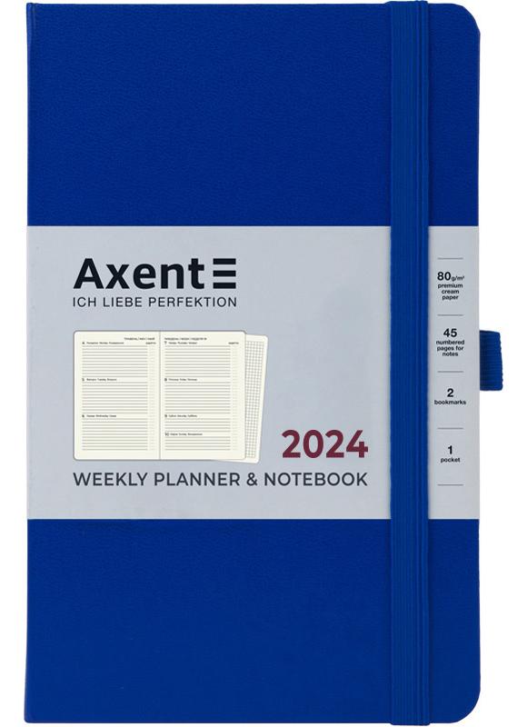 Еженедельник AXENT 2024 Partner Strong классический 125x195 Синий (8505-24-38-A)