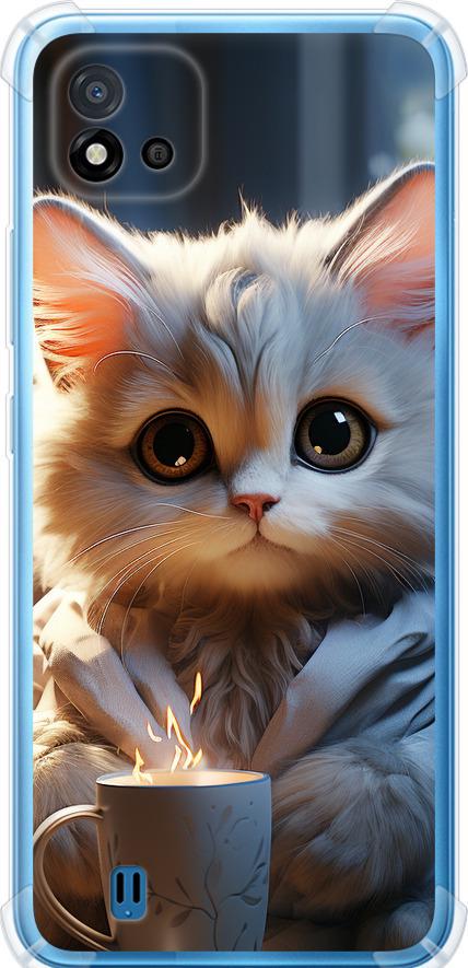 Чехол на Realme C20A White cat (5646sp-2416-42517)