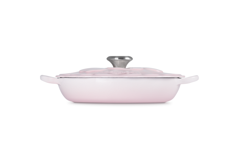 Сотейник в виде цветка Le Creuset Gourmet Shell Pink из чугуна Ø 26 см 2,2 л (21964267774430)