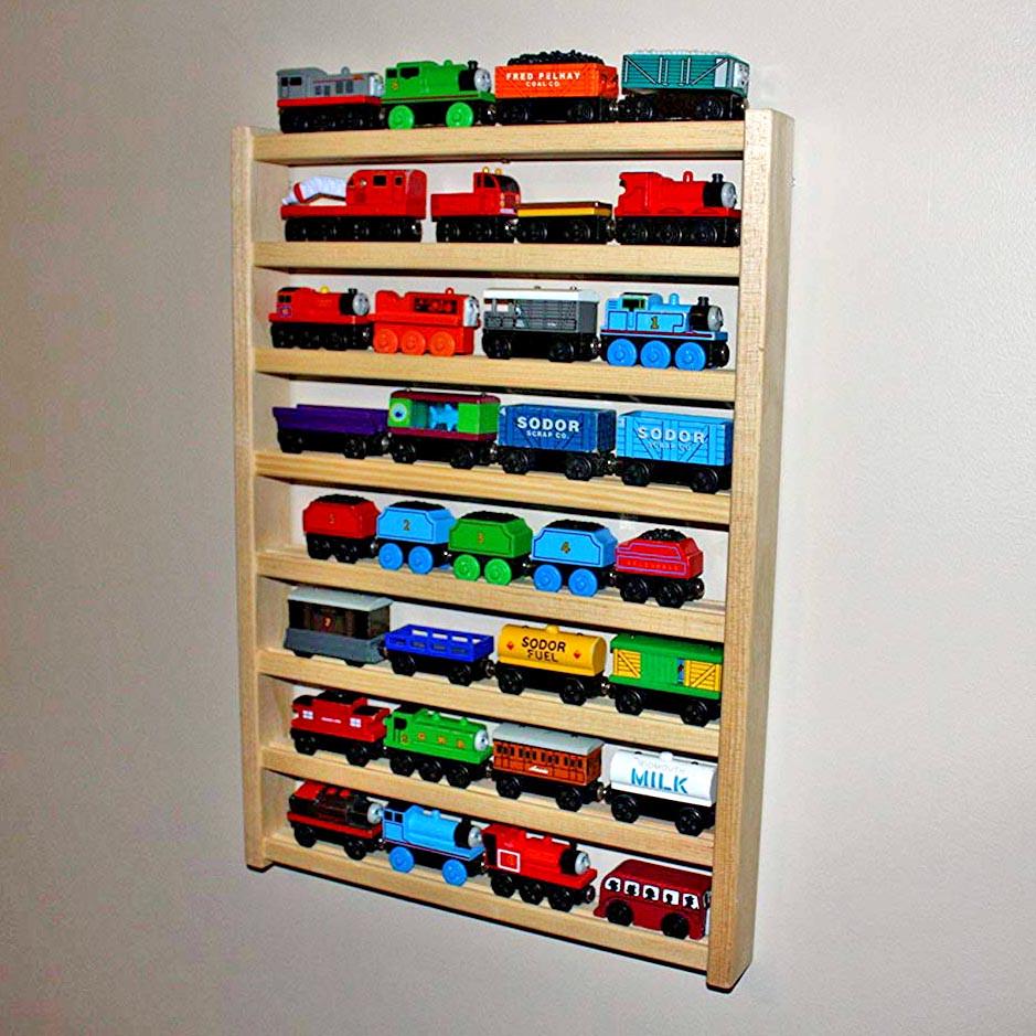 Стеллаж для игрушечных машинок из дерева Фиат Бланже (СДМ-000701)