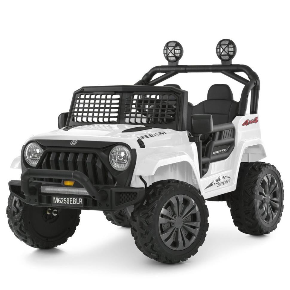 Детский электрический джип Bambi Racer 12V двухместный до 50 кг Белый (DE-169-E-894) Детский электрический джип Bambi Racer 12V двухместный до 50 кг Белый (DE-169-E-894)
