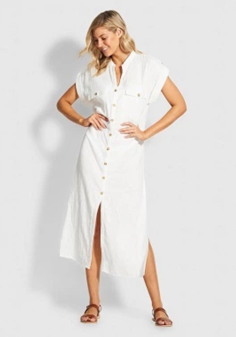 Туніка жіноча Seafolly M Білий (53899gardenia)