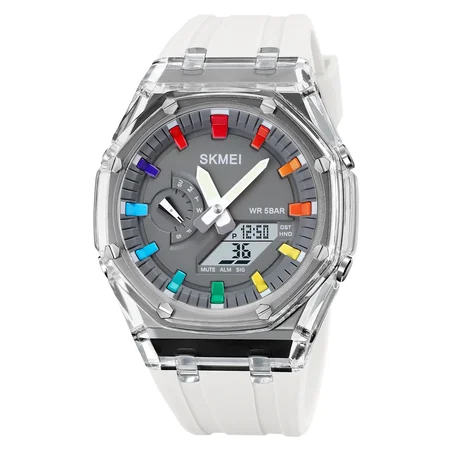 Наручний годинник Skmei 2100WTGY White/Grey
