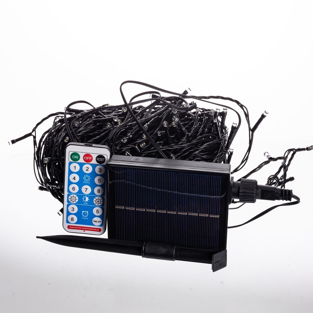 Гірлянда вулична SB300L30MBW 30 м 300 LED з сонячною батареєю Чорний/Білий (29912677) - фото 6