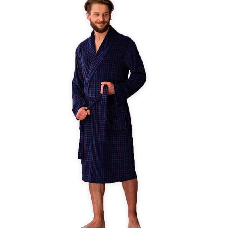 Халат домашний мужской KEY XL/XXL GRA (MGL 458 B21)