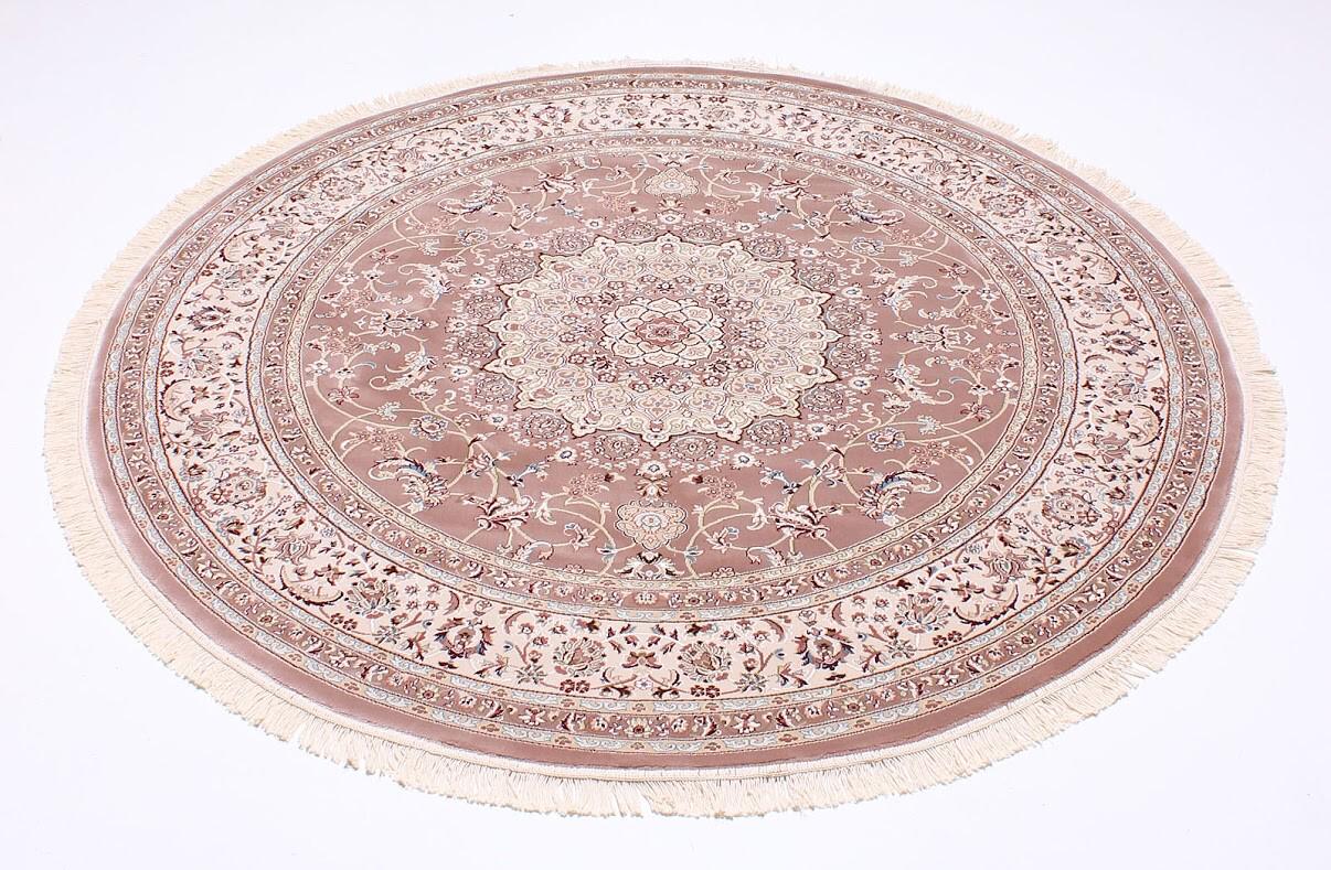 Килим з коротким ворсом Esfehan 4878 коло 200x200 см Brown/Ivory (22452020)