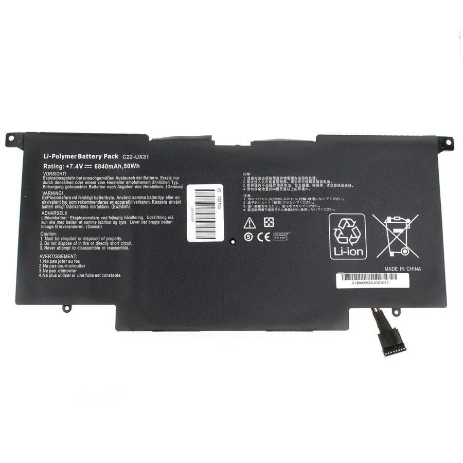 Аккумулятор для ноутбука Asus Zenbook UX31 6840 mAh 7,4V (136550)