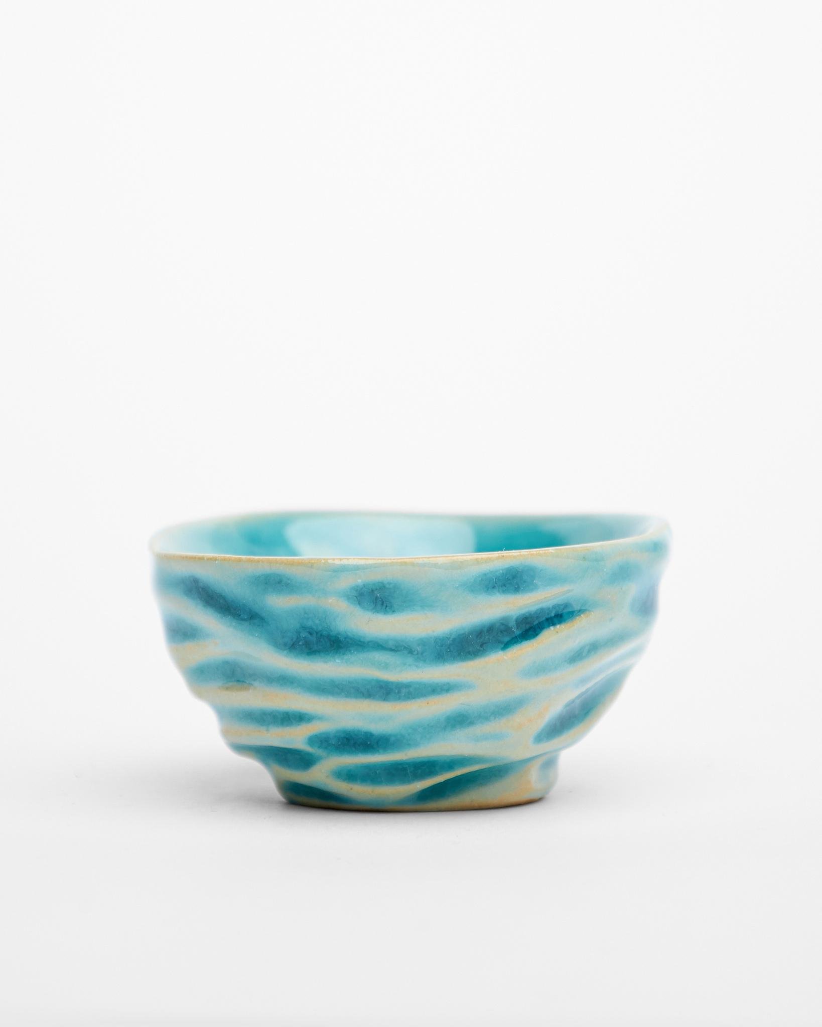 Пиала чайная ручной работы Волнорез мини (CUP-034)