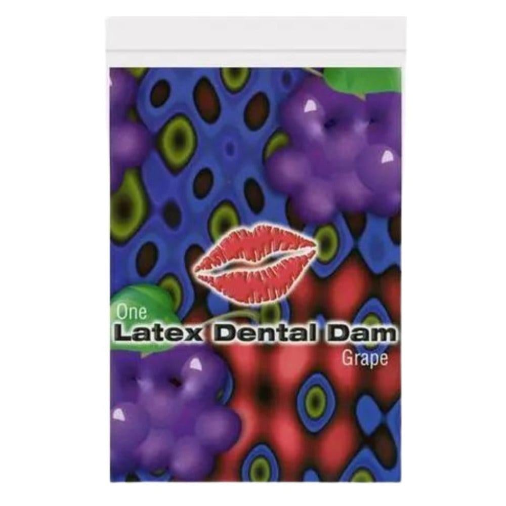 Салфетка для орального секса Grape Latex Dental Dams со вкусом винограда 1 шт. (ON60154)
