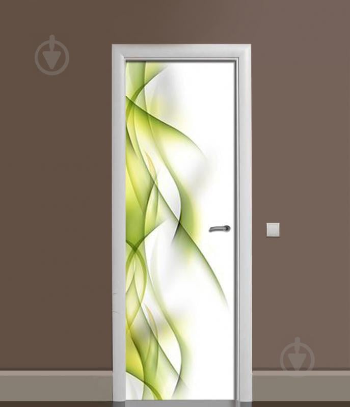 Наклейка на дверь Zatarga "Зеленые Линии" 650х2000 мм Наклейка на дверь Zatarga "Зеленые Линии" 650х2000 мм