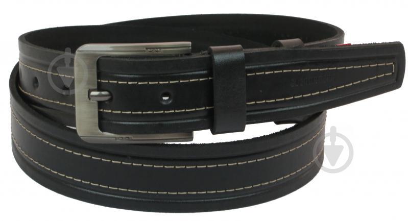 Кожаный ремень Skipper 110-130 x 3.8 см Черный (1092-38)