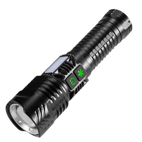 Ручной фонарь аккумуляторный XQ-S19-P99-COB с зумом USB/Type-C Черный