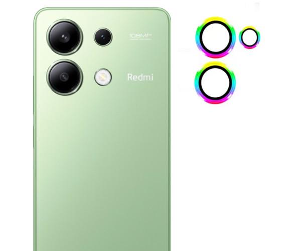 Защитное стекло с рамкой CD Pattern на заднюю камеру для Xiaomi Redmi Note 13 4G Разноцветный