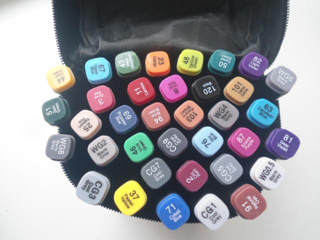 Маркеры для рисования Touch двухсторонние фломастеры для скетчинга 36 шт. Черный