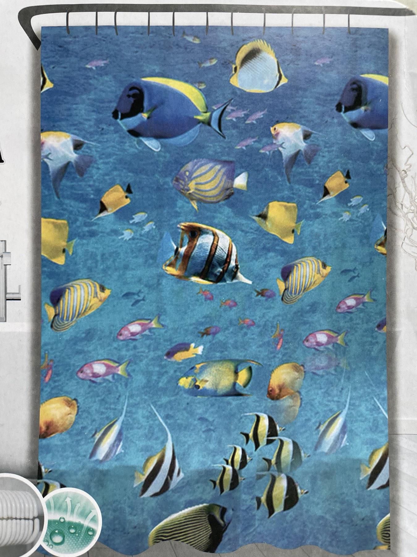 Шторка для ванной комнаты Аквариум PEVA 180х180 см (26747128) Шторка для ванной комнаты Аквариум PEVA 180х180 см (26747128)