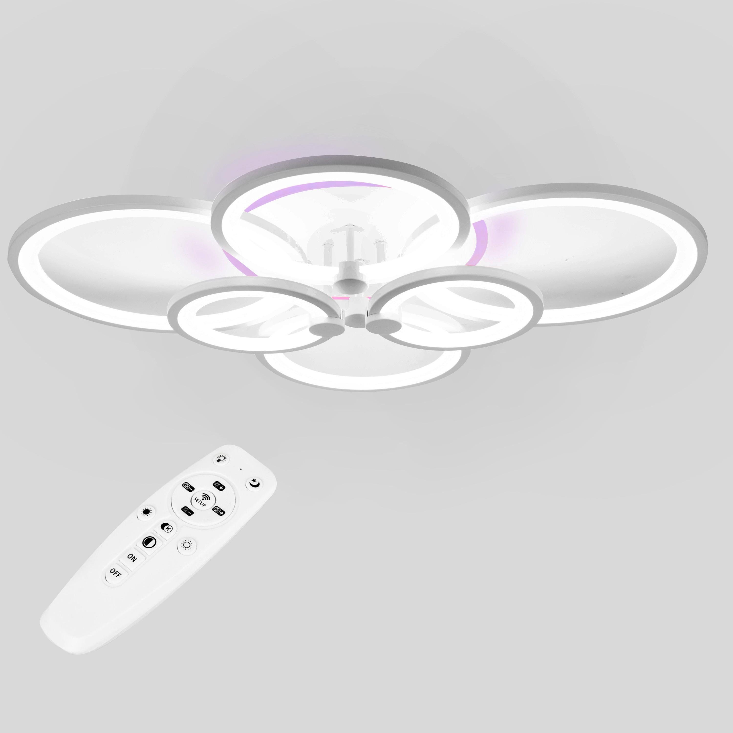 Люстра потолочная светодиодная Sunlight 5332/2+2+2 R 177 Вт 75 см Белый (21879268)