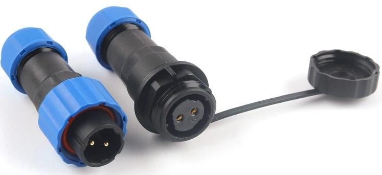 Роз'єм герметичний SP16 2D-F-M 2pin 10А IP68 (2667603186)