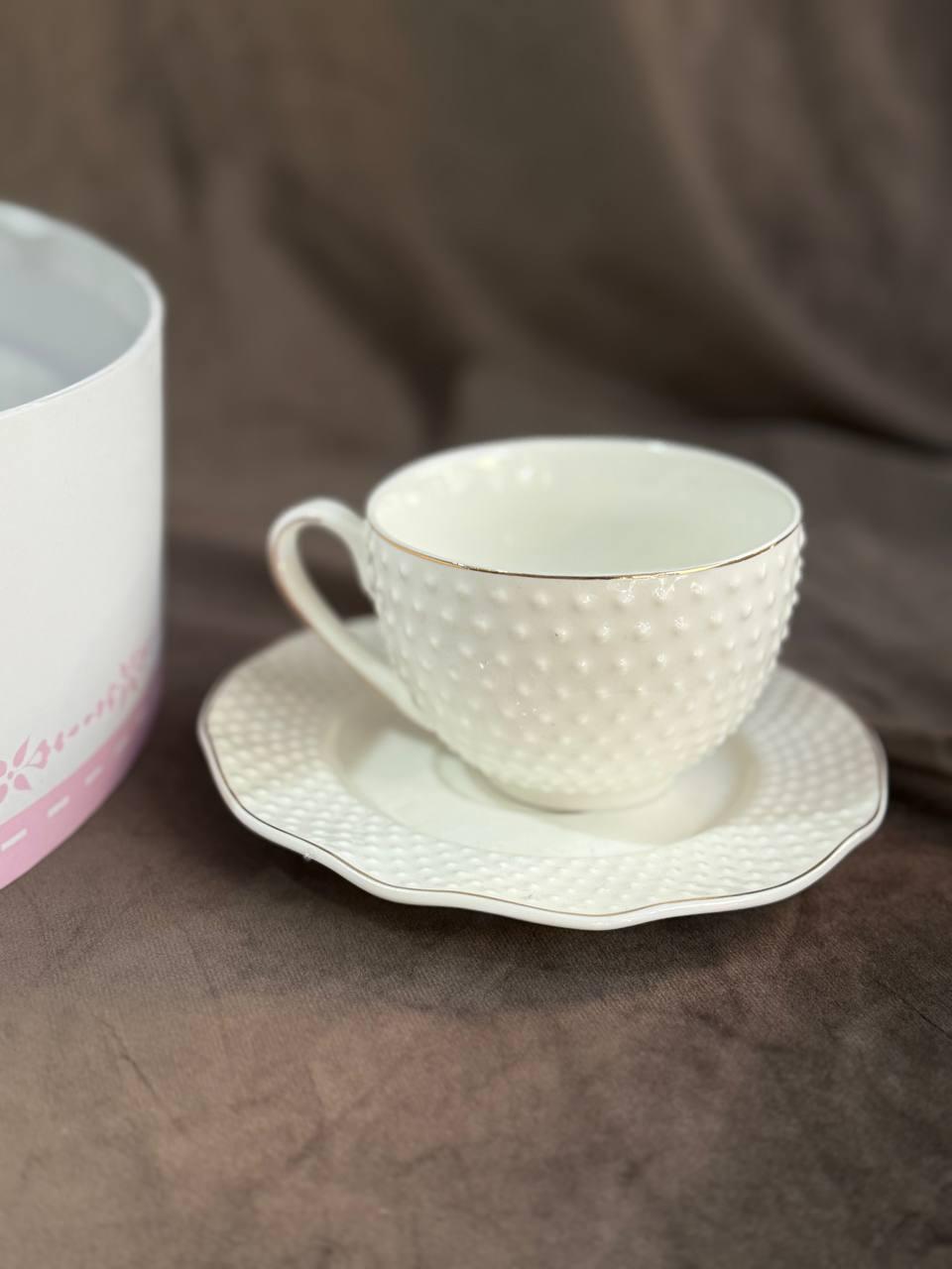 Чайный сервиз Elisey Аристократическая изысканность керамическая 230 мл 12 предметов Белый (9292-019) - фото 4