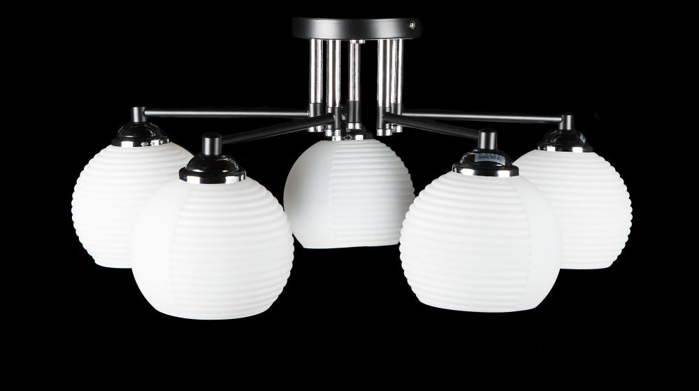Люстра с плафонами Ray LGH60024/5 BK/CR (IR006478)