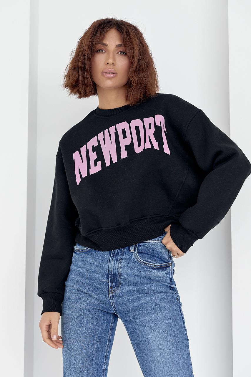 Свитшот укороченный "Newport" S Черный (12489579) - фото 6 Свитшот укороченный "Newport" S Черный (12489579) - фото 6