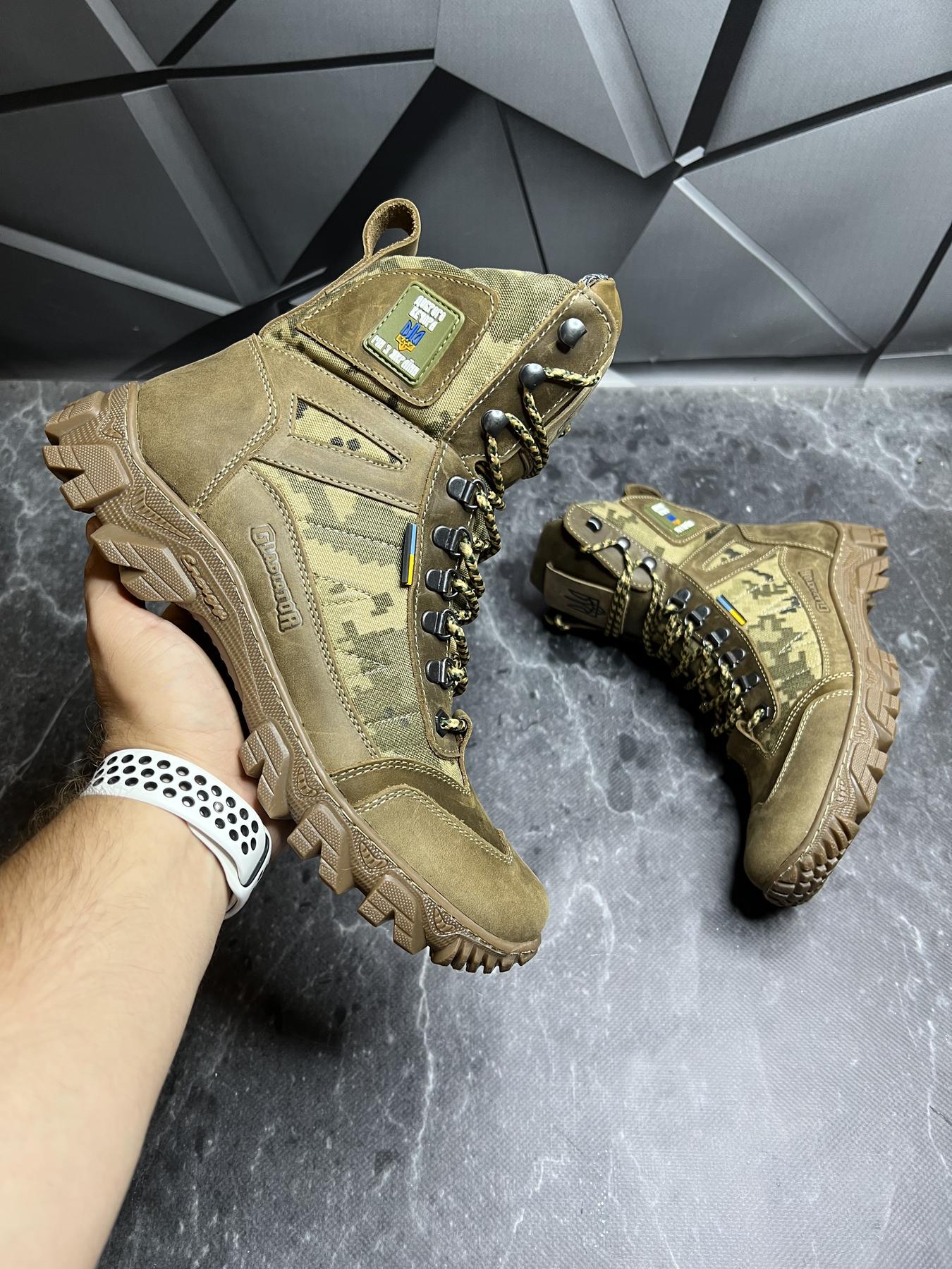 Берці чоловічі із натурального нубука/кордури демісезонні р. 40 Піксель/Койот - фото 4 Берці чоловічі із натурального нубука/кордури демісезонні р. 40 Піксель/Койот - фото 4