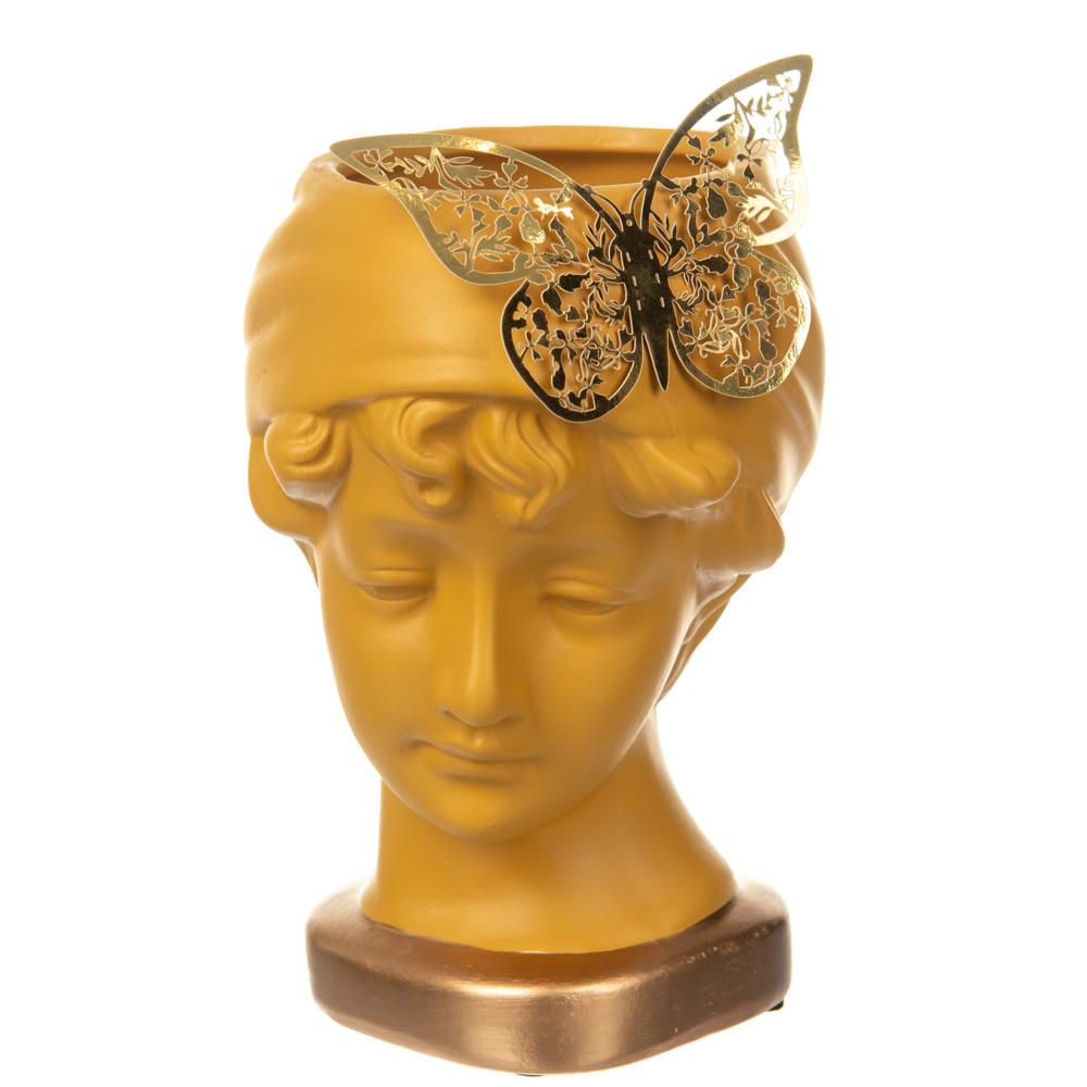 Настольная керамическая ваза Light House Magnificent 21 см Желтый